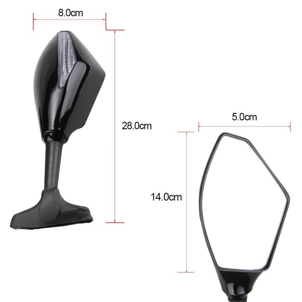 KNMASTER LED Sinyalli Motosiklet Ayna Takımı