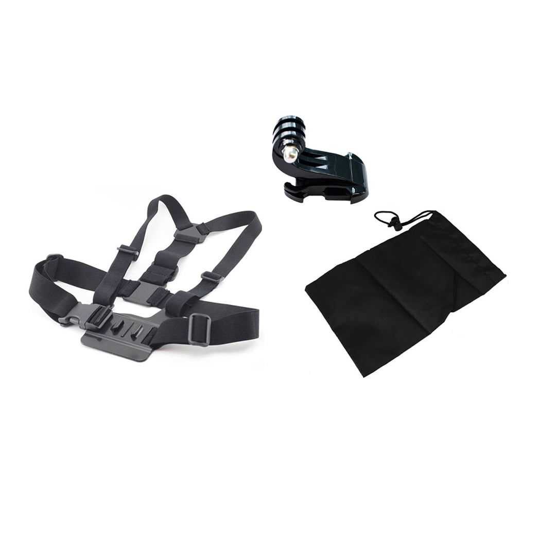KNMASTER GoPro Göğüs Bandı, Bez Çanta, J Hook Aksesuar Seti