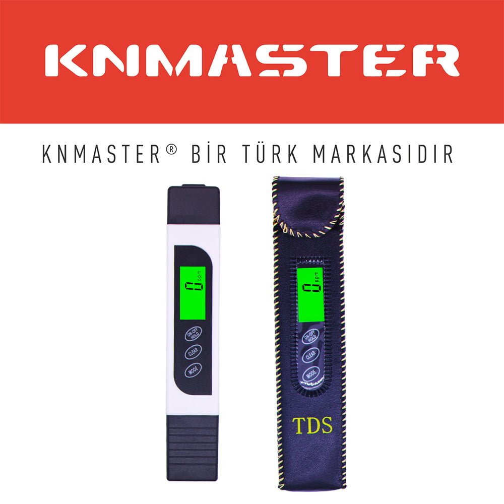 KNMASTER Knmaster TE-300 TDS EC Metre Termometreli Su Kalite ve İletkenlik Ölçüm Cihazı Beyaz