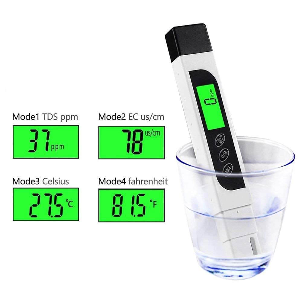 KNMASTER Knmaster TE-300 TDS EC Metre Termometreli Su Kalite ve İletkenlik Ölçüm Cihazı Beyaz