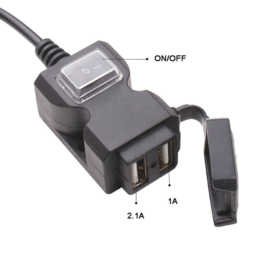Netpor Aç Kapa Tuşlu Çift USB Motosiklet Şarj Soketi