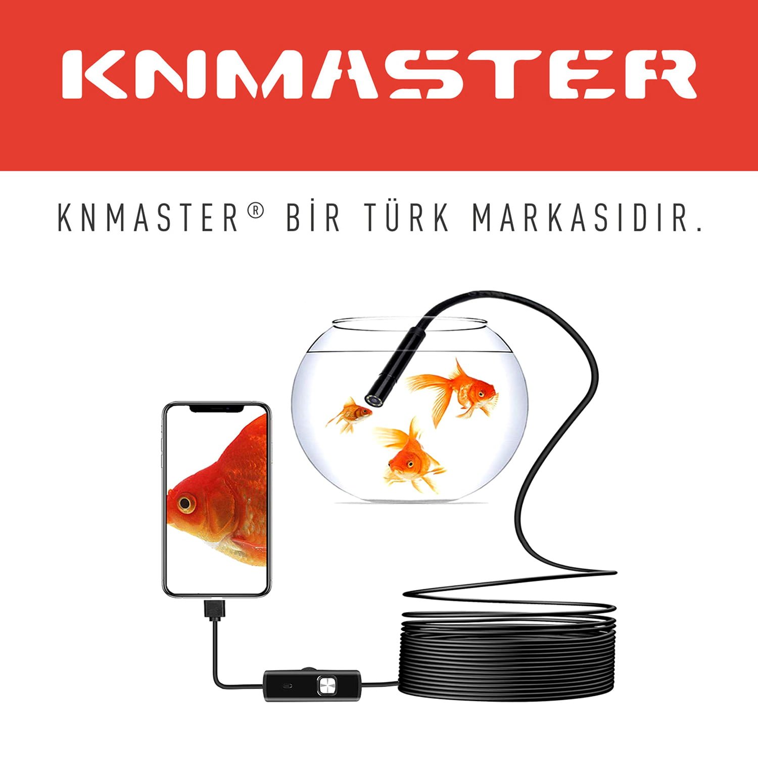 KNMASTER Knmaster ECO Serisi Endoskop Boroskop Yılan Kamera – Soft Kablo