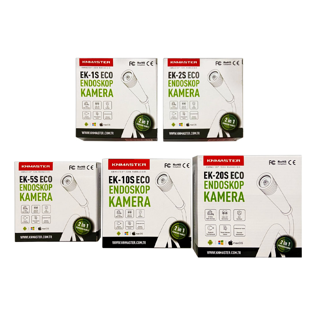 KNMASTER Knmaster ECO Serisi Endoskop Boroskop Yılan Kamera – Soft Kablo