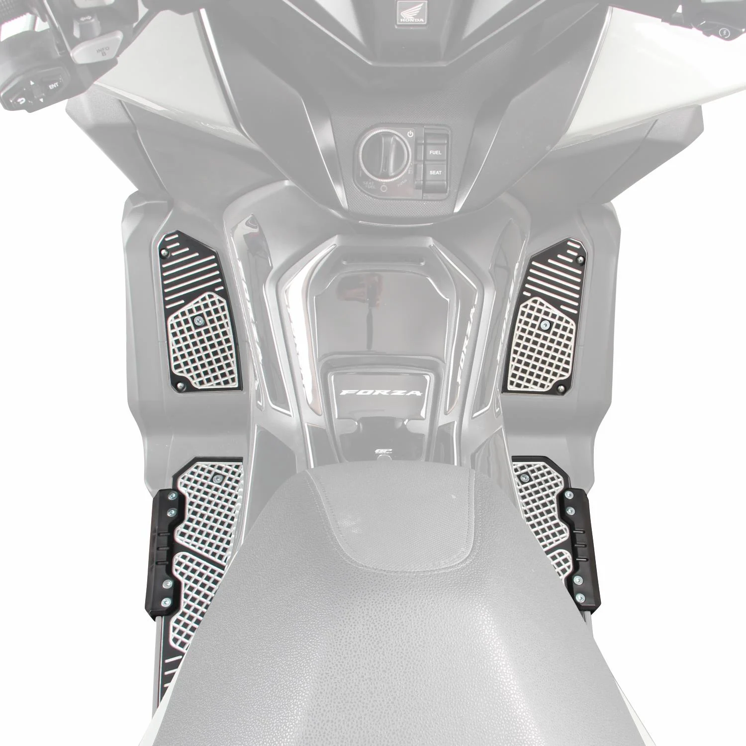 GP Kompozit Honda Forza 250 2018-2025 Uyumlu Basamak Alüminyum Gri