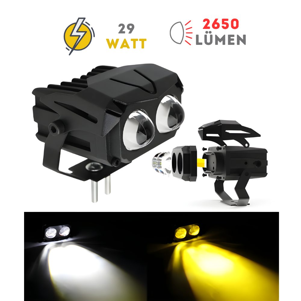 Knmaster Dualgun 29W Motosiklet Led Sis Farı