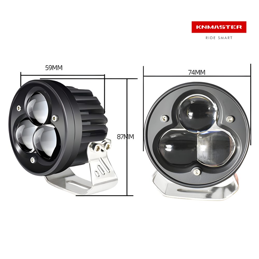 Knmaster Triplebird 34W Çift Renkli Motosiklet Led Sis Farı