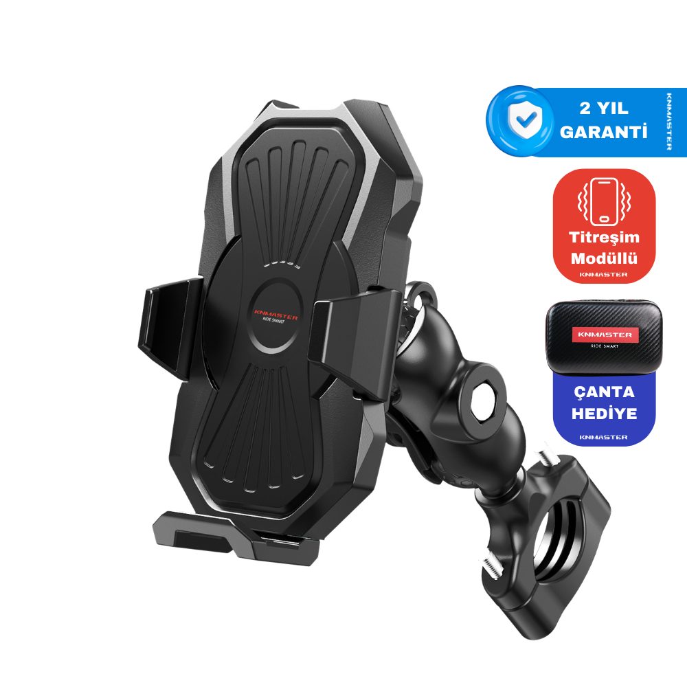 KNMASTER TT880 Titreşim Önleyicili Motosiklet Telefon Tutucu