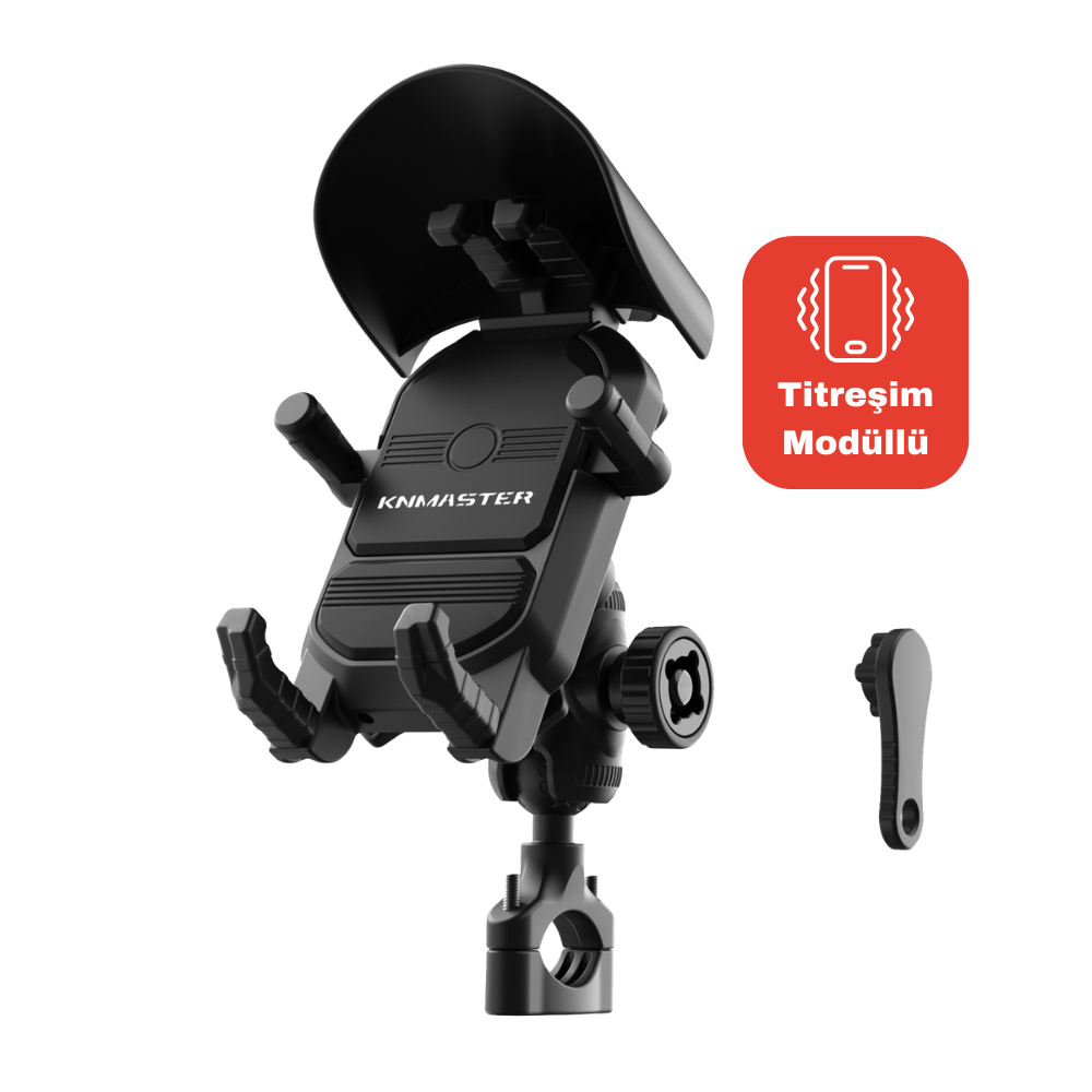 KNMASTER TT830 Titreşim Önleyicili Motosiklet Telefon Tutucu (Kamera Bağlantılı)