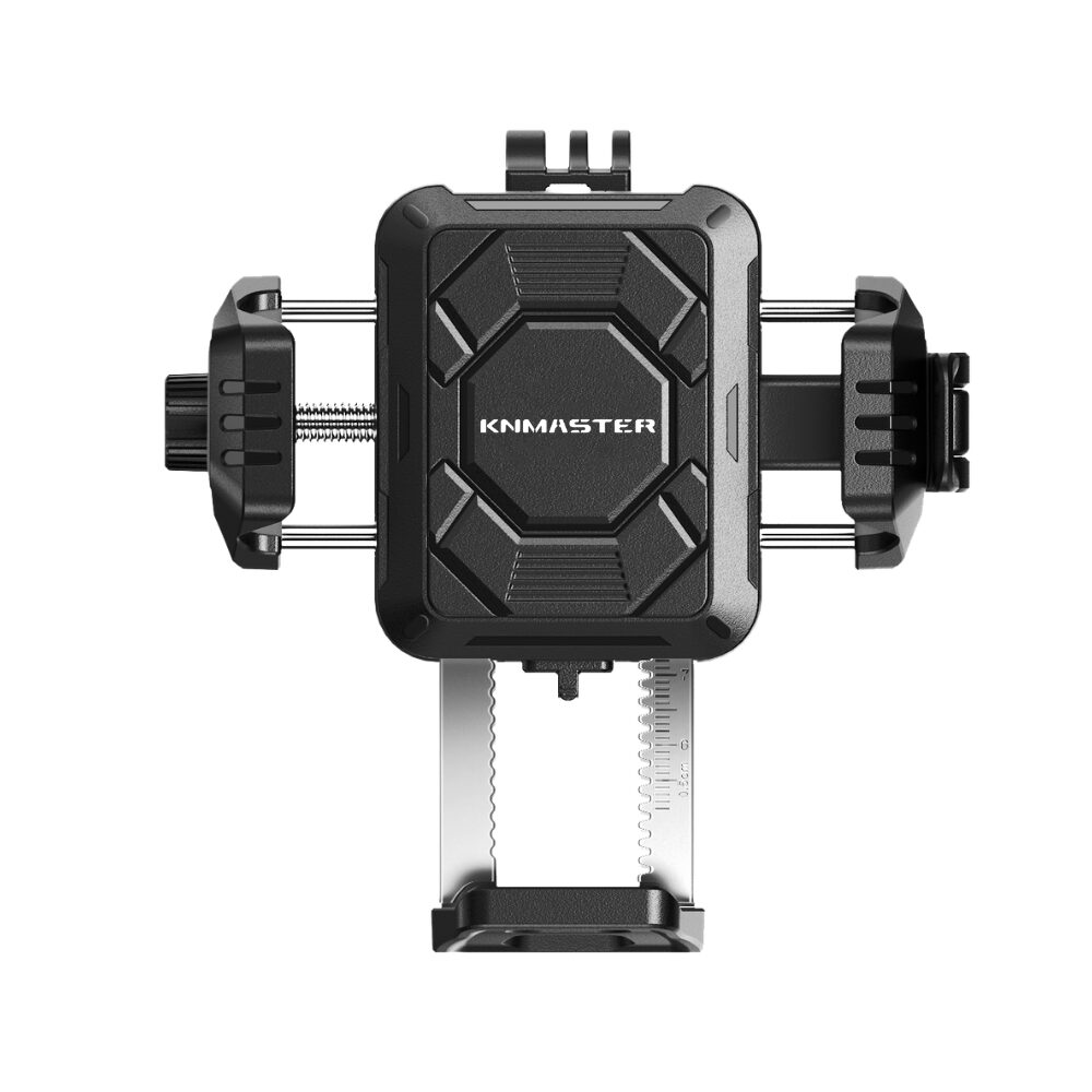 KNMASTER TT890LWC Kablosuz Şarjlı Tüm Motosikletlere Uyumlu Titreşim Modüllü Telefon Tutucu (Kamera Bağlantılı)