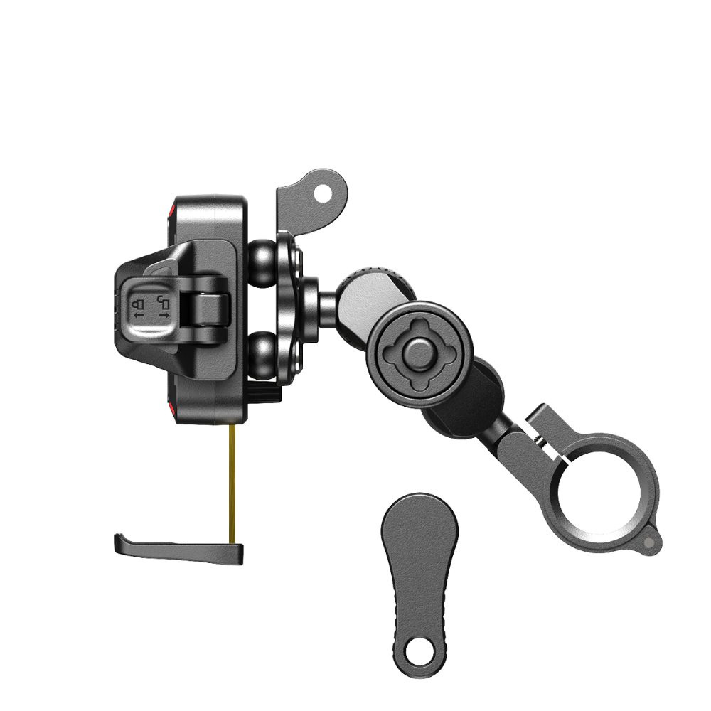 KNMASTER TT890L Titreşim Önleyicili Motosiklet Telefon Tutucu (Kamera Bağlantılı)