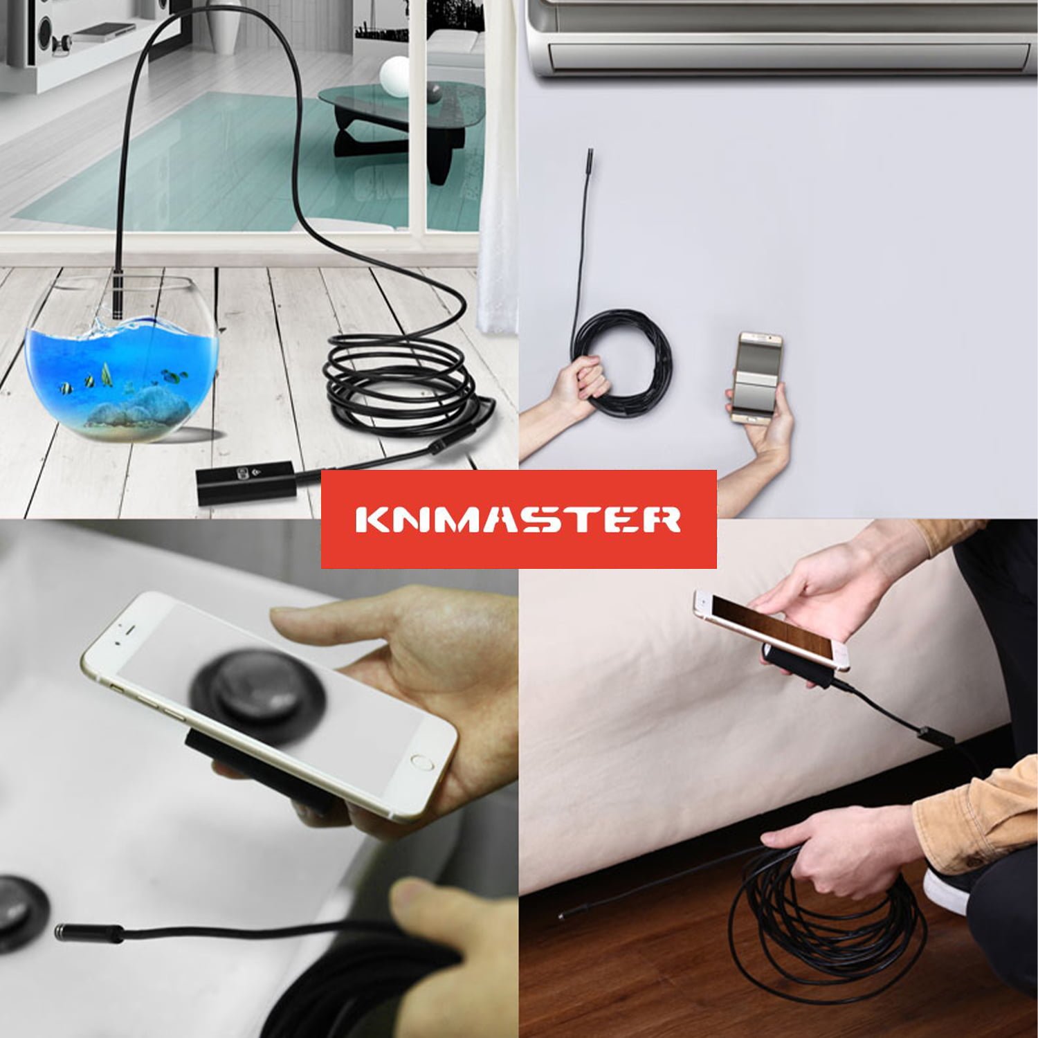 KNMASTER Knmaster WiFi Serisi Endoskop Boroskop Yılan Kamera – Sert Kablo