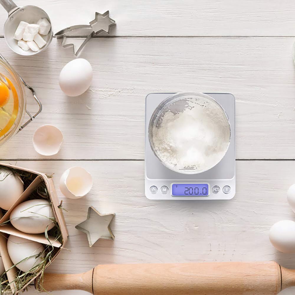 KNMASTER Knmaster Dijital Hassas Tartı Mutfak Terazisi / 3000g 0,1g Hassasiyetli