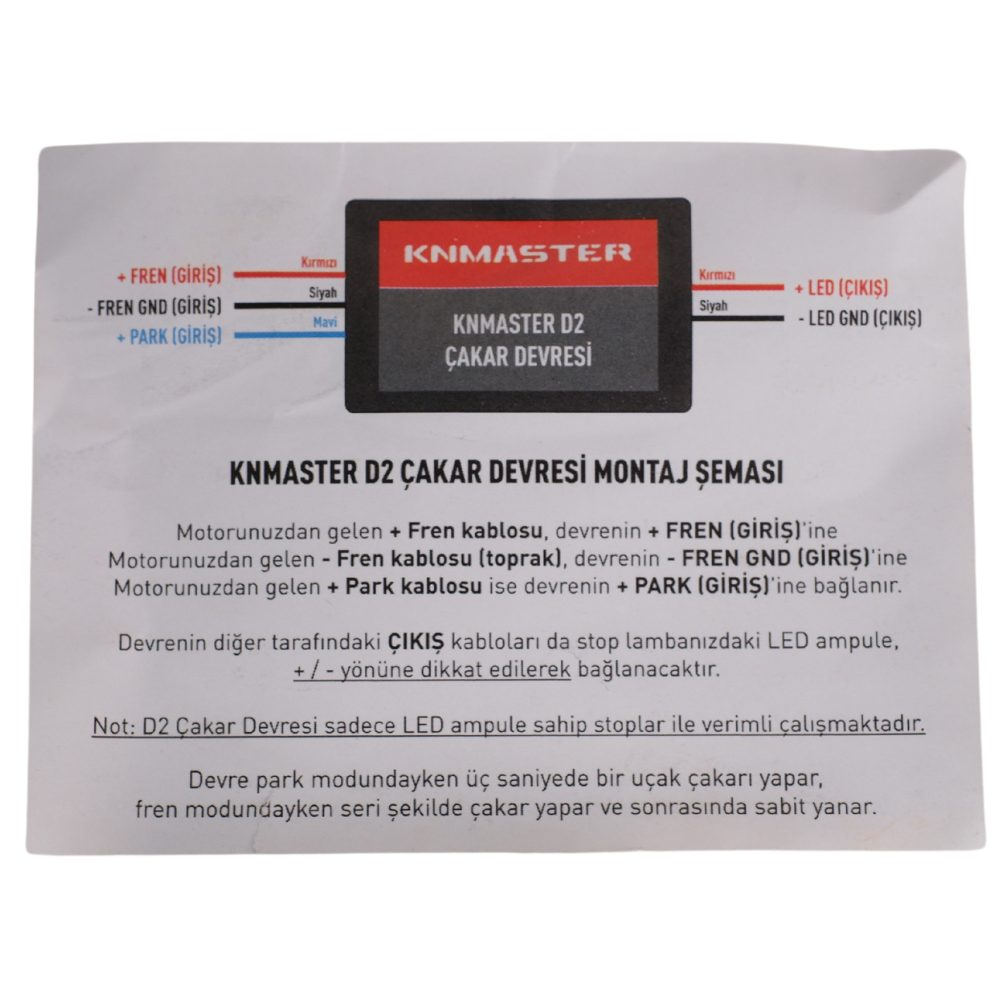 KNMASTER Knmaster D2 Motosiklet Arka Stop Uçak Kanadı Animasyonlu Çakar Devresi