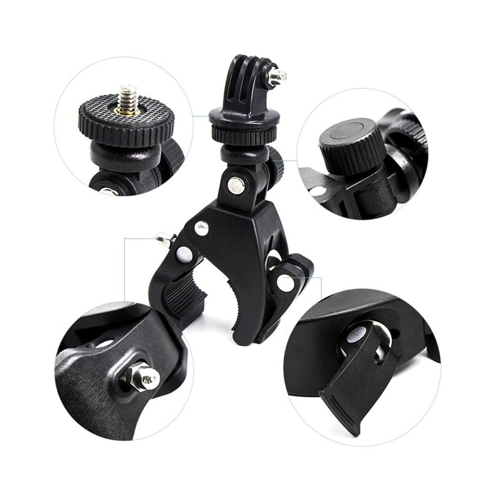 KNMASTER Tüm Aksiyon Kameralara Uyumlu Metal Gidon Aparatı + Tripod Adaptörü