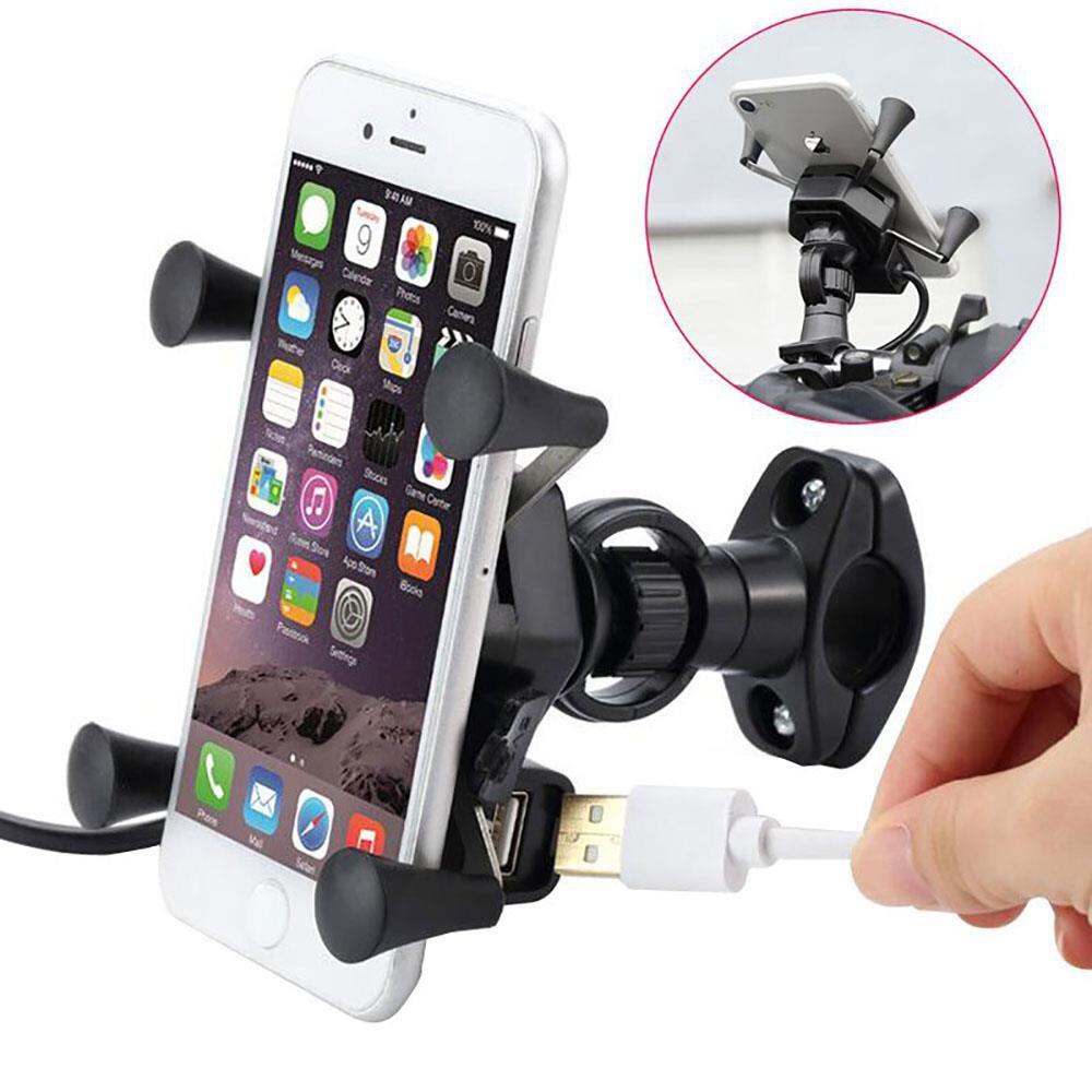 KNMASTER Knmaster X Serisi Motosiklet Bisiklet Telefon Tutucu – Gidon Bağlantılı – Usb Girişli