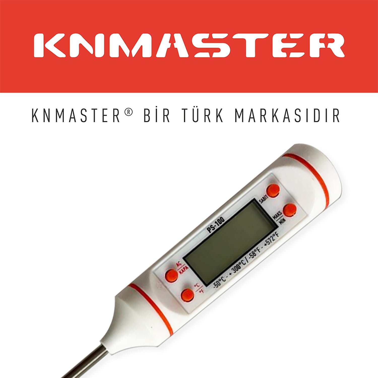 KNMASTER Knmaster PS-100 Gıda Termometresi Beyaz