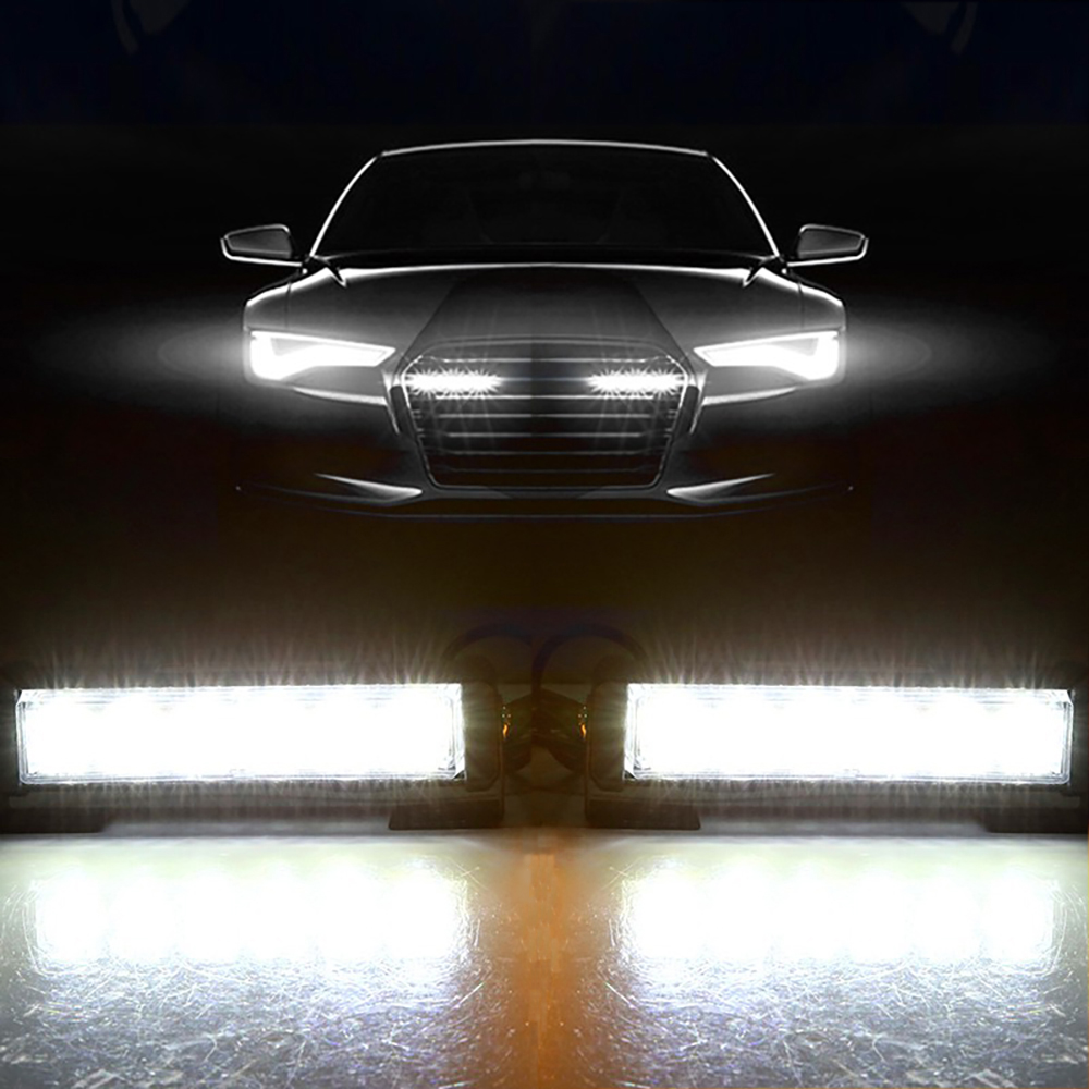 KNMASTER Knmaster Beyaz Çakarlı Yatay 6’lı Led Takım