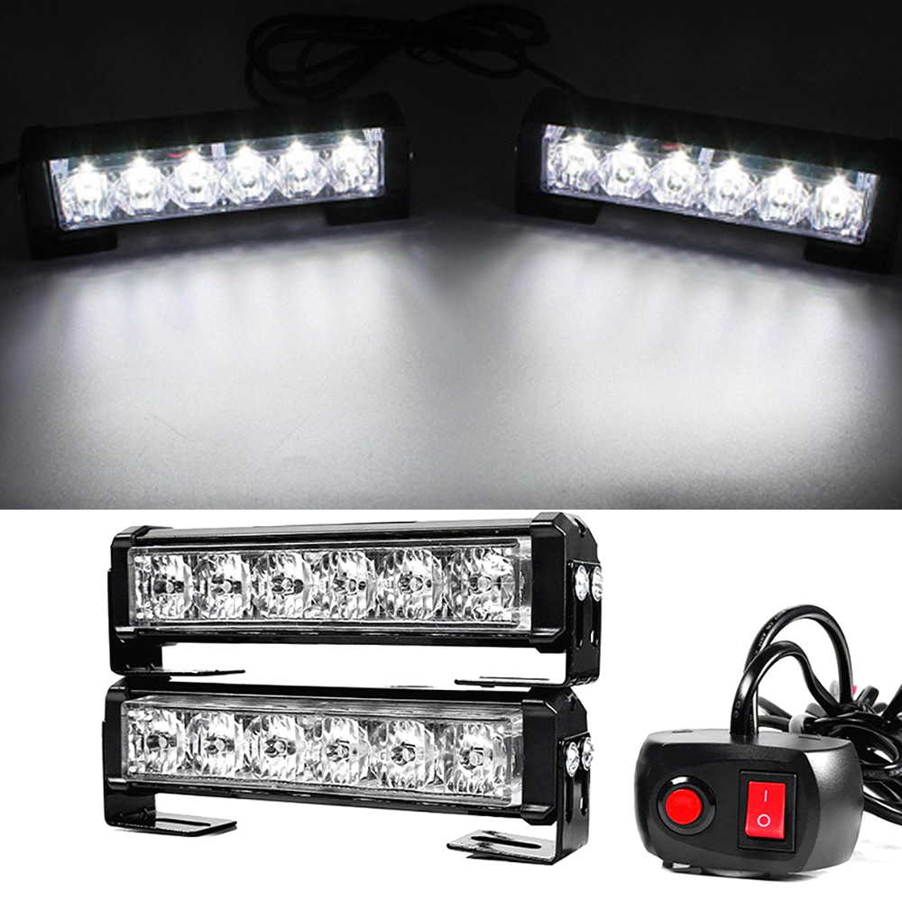 KNMASTER Knmaster Beyaz Çakarlı Yatay 6’lı Led Takım