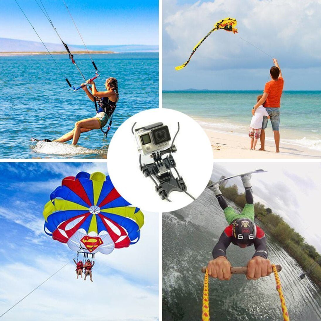 KNMASTER Tüm Aksiyon Kameralara Uyumlu Kiteboard Kamera Bağlantı Aparatı