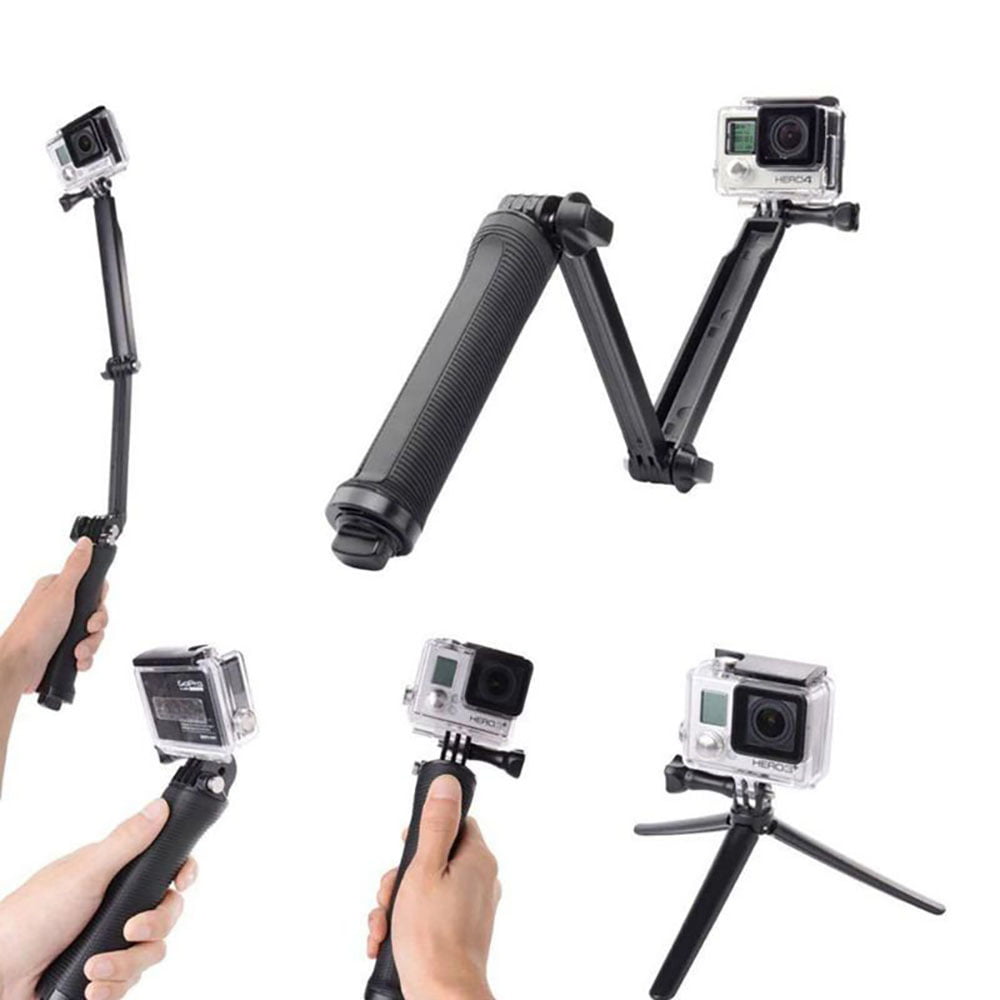 KNMASTER Tüm Aksiyon Kameralara Uyumlu Çok Fonksiyonlu 3 Yollu Monopod Tripod