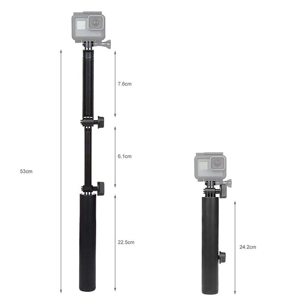 KNMASTER Tüm Aksiyon Kameralara Uyumlu Çok Fonksiyonlu 3 Yollu Monopod Tripod