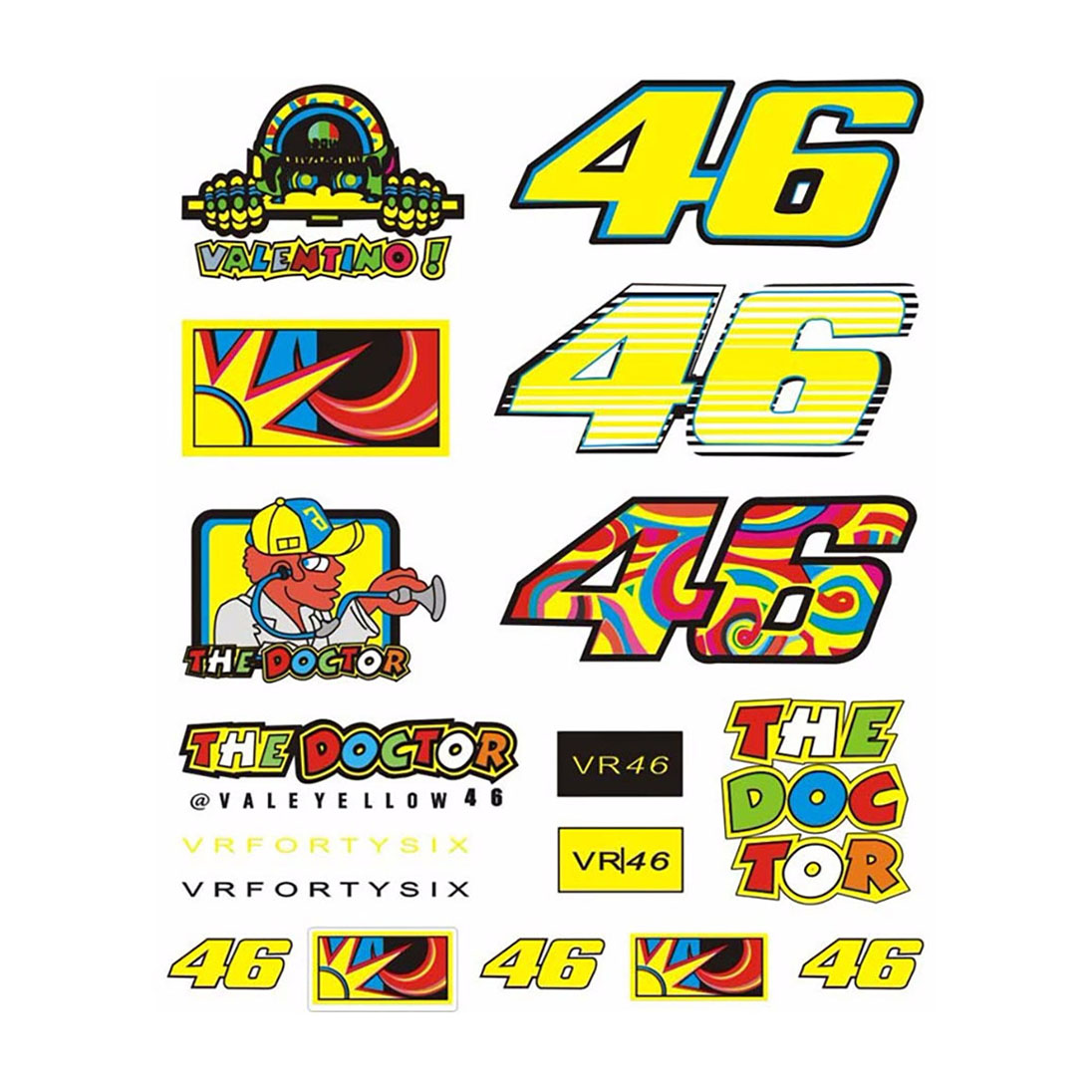 Valentino Rossi 46 Motosiklet Sticker Takımı