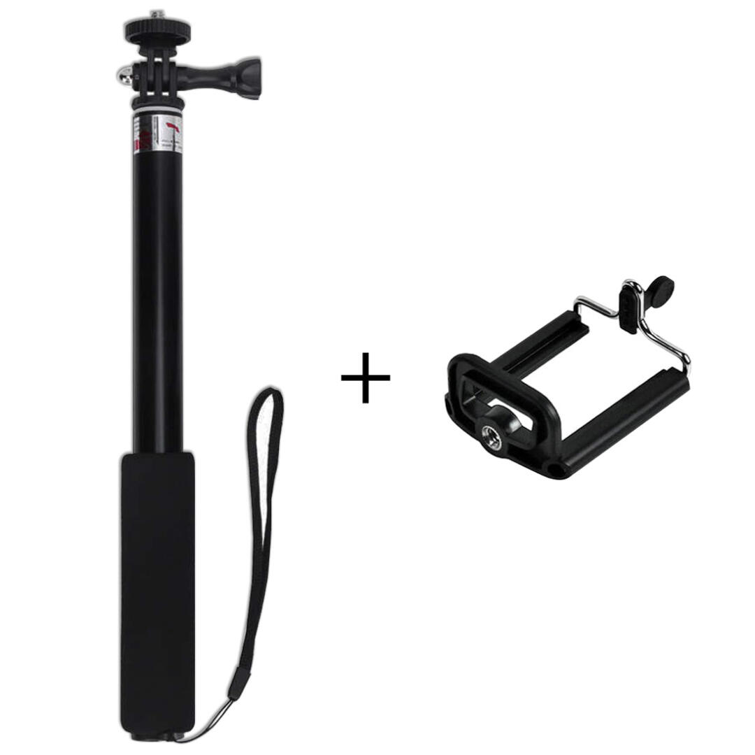 KNMASTER Tüm Aksiyon Kameralara Uyumlu Sualtı Monopod 95cm + Telefon Tutucu