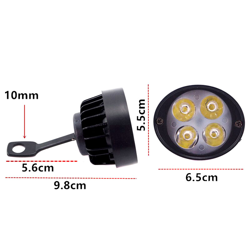 KNMASTER Knmaster Badger 12W Ayna Bağlantılı Motosiklet Sis Farı