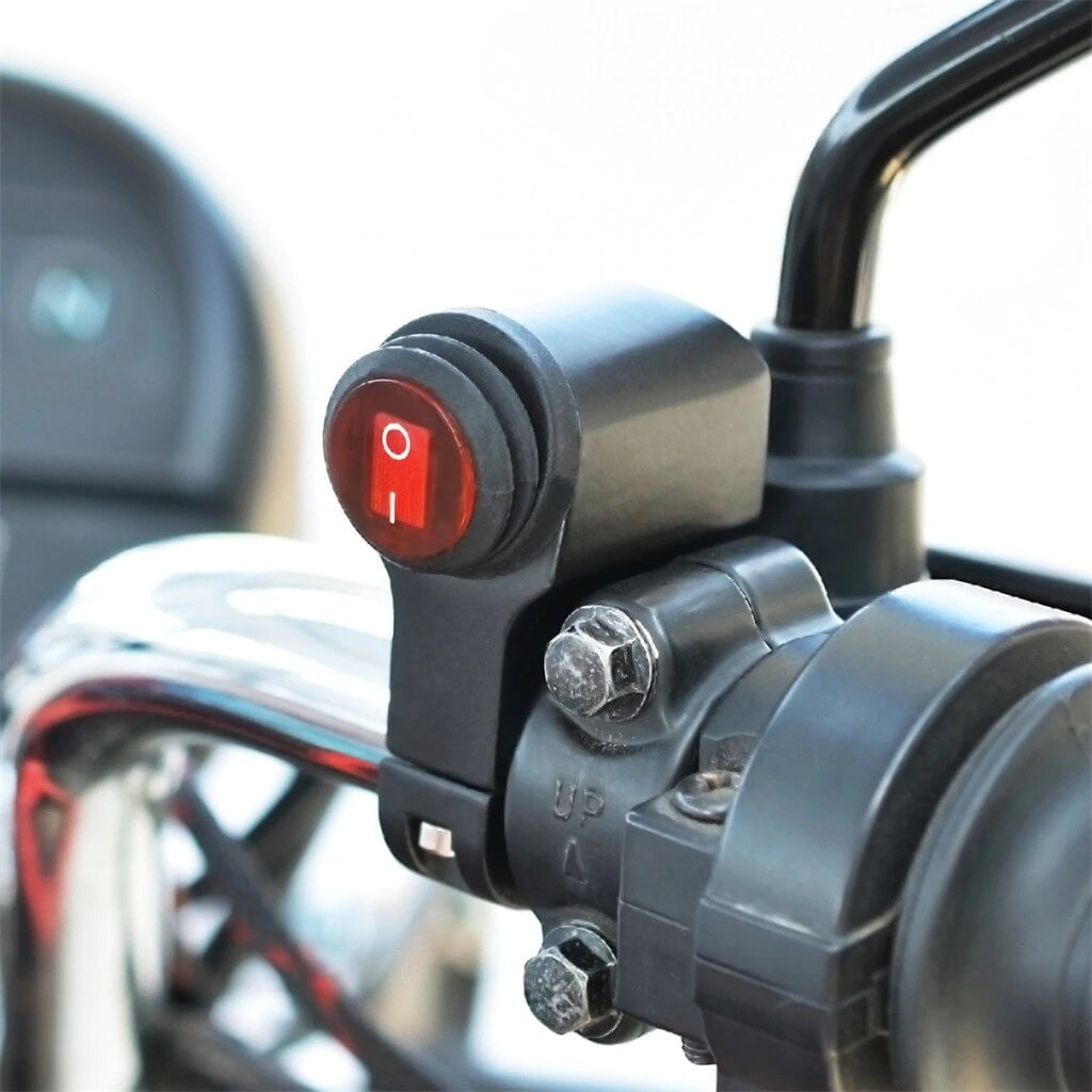 KNMASTER Knmaster Motosiklet Sis Farı Körüklü Metal Aç Kapa Düğmesi