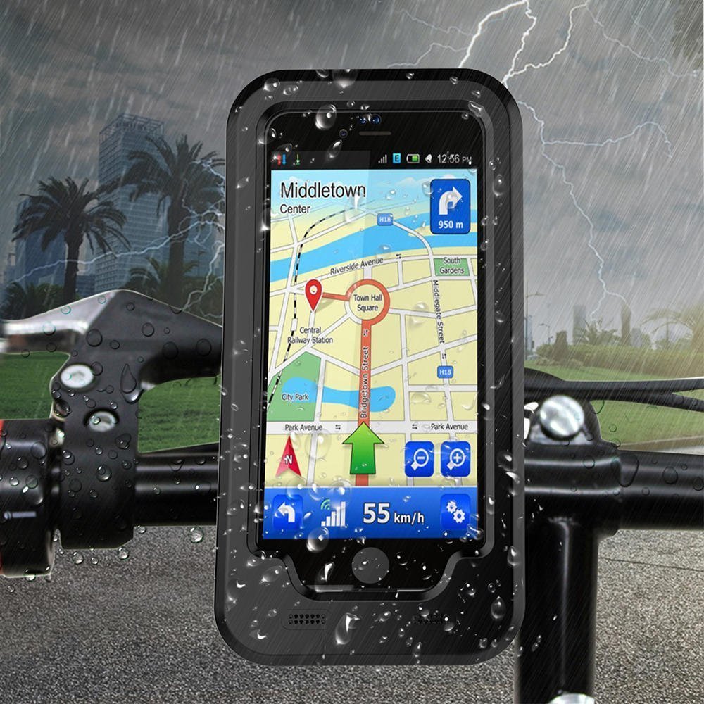 KNMASTER iPhone Su Geçirmez Motosiklet Telefon Tutucu 6S / 7 / 8