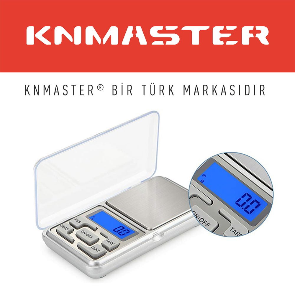 KNMASTER Knmaster Dijital Hassas Tartı Cep Terazisi / 1000g 0,1g Hassasiyetli