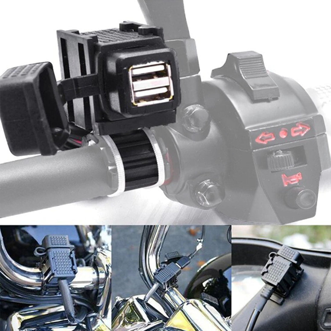 KNMASTER Knmaster CS-100 Su Geçirmez Çift Usbli Şarj Soketi