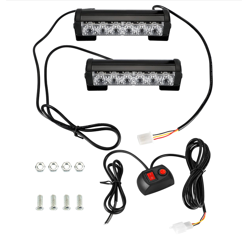KNMASTER Knmaster Kırmızı Mavi Çakarlı Yatay 6’lı Led Takım