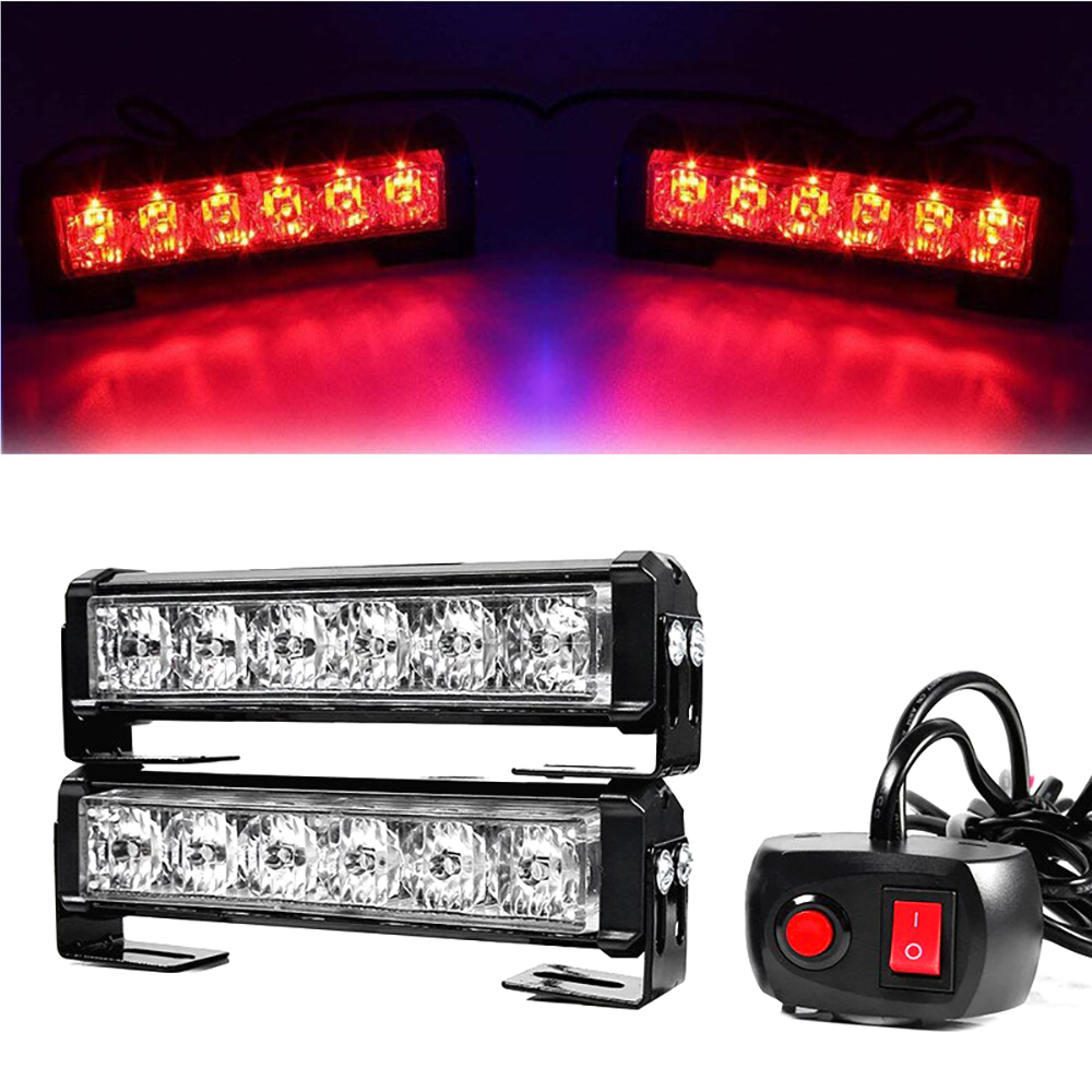 KNMASTER Knmaster Kırmızı Çakarlı Yatay 6’lı Led Takım