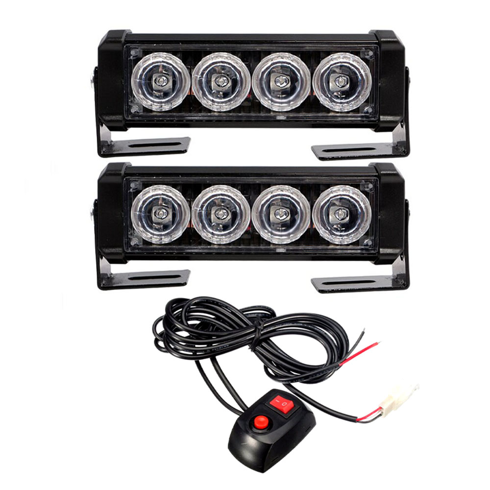 KNMASTER Knmaster Kırmızı Çakarlı Yatay 4lü Led Takım