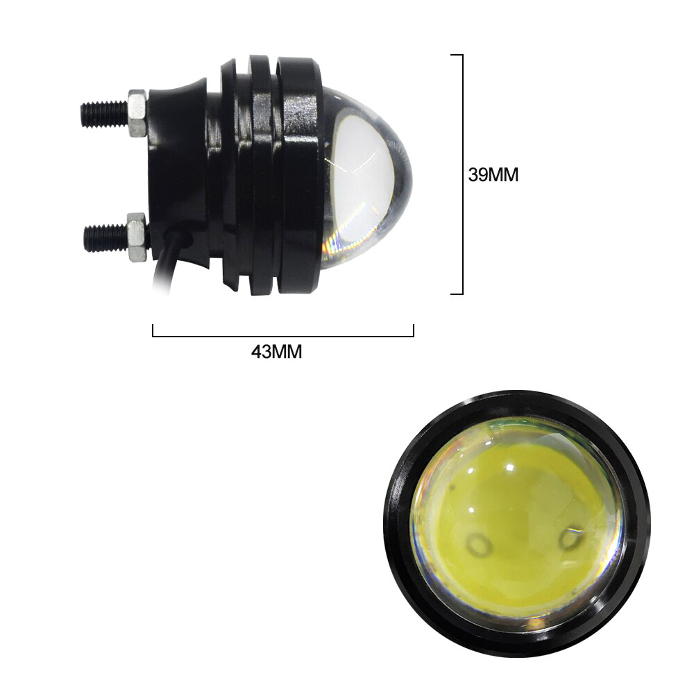 KNMASTER Knmaster Şahin Gözü Gündüz Farı Hawk Eye 9W LED Beyaz Takım