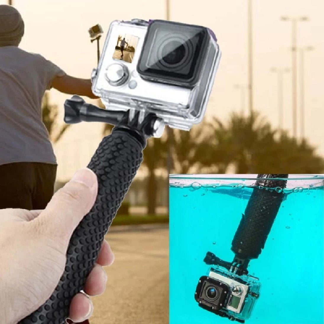 KNMASTER Tüm Aksiyon Kameralara Uyumlu Sualtı Monopod 48cm