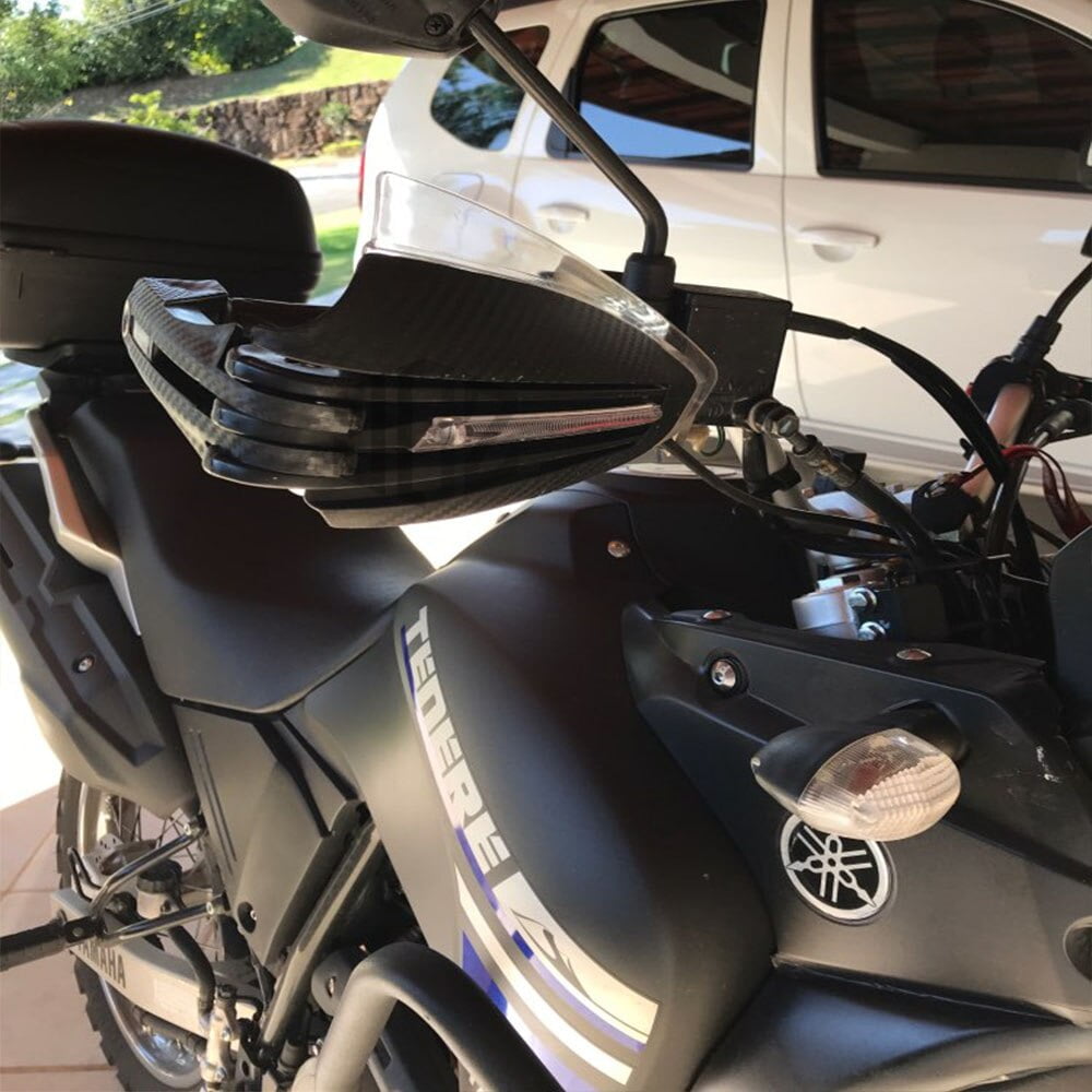 KNMASTER Knmaster HG-1000 Çift Ledli Karbon Motosiklet Elcik Koruma