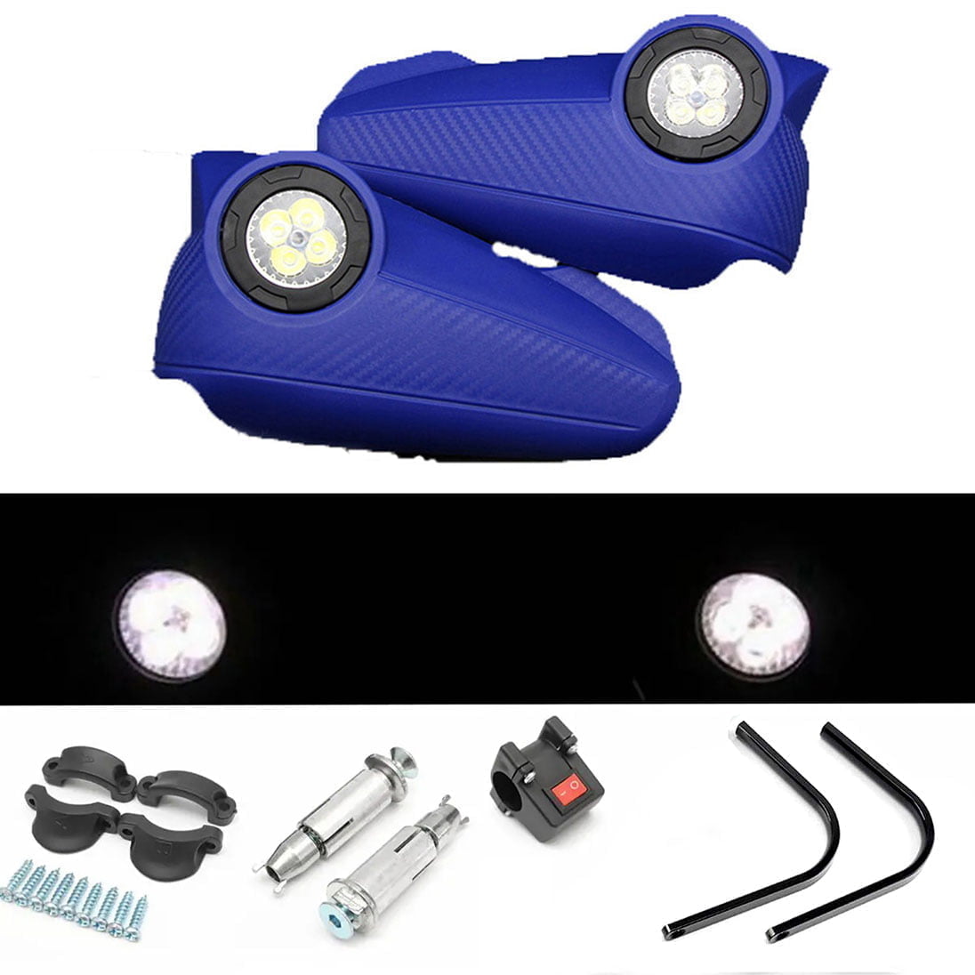KNMASTER Knmaster Universal Ledli Elcik Koruma Seti Alüminyum Alaşım Mavi