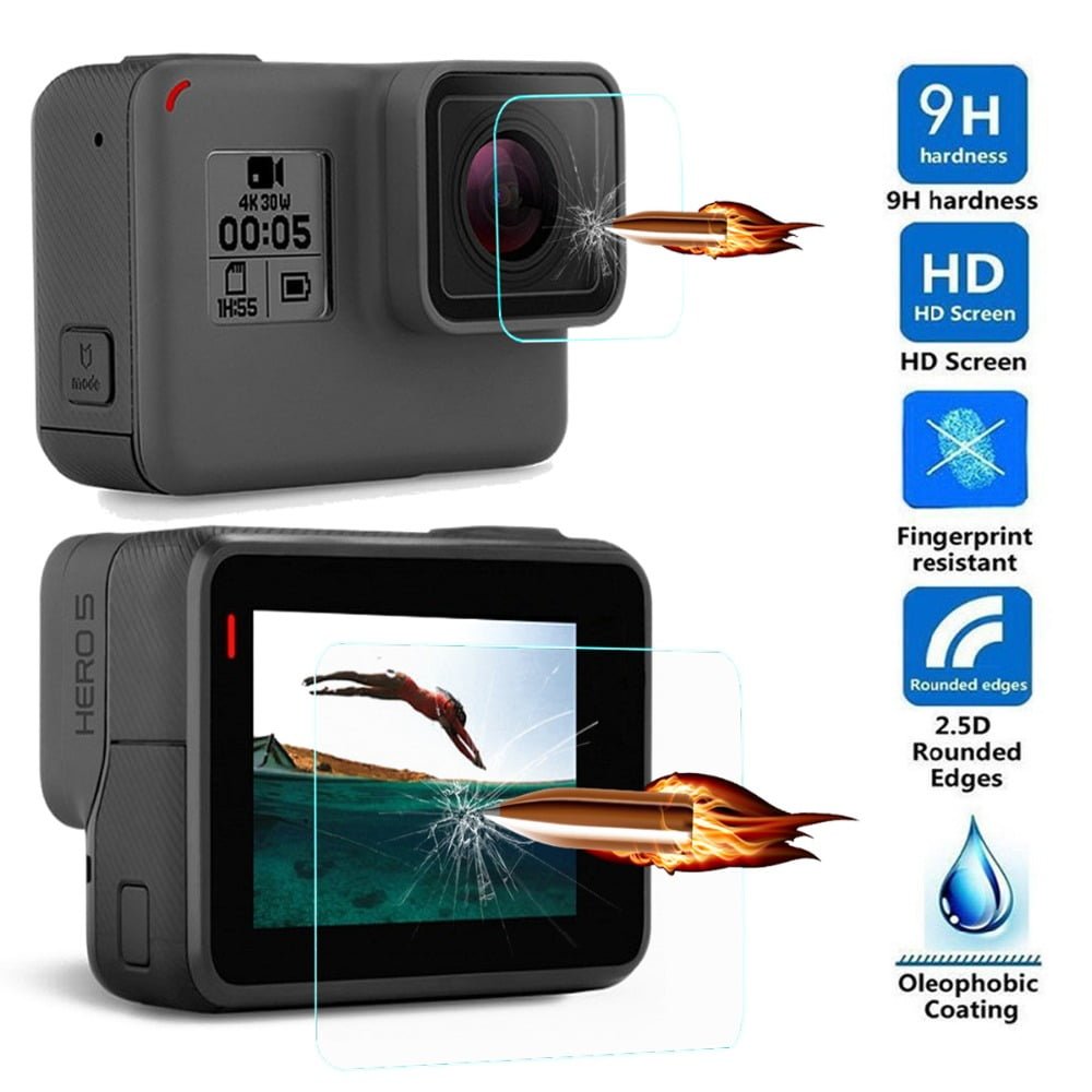 KNMASTER GoPro Hero 5/6/7 Uyumlu Ekran ve Lens Koruyucu Film