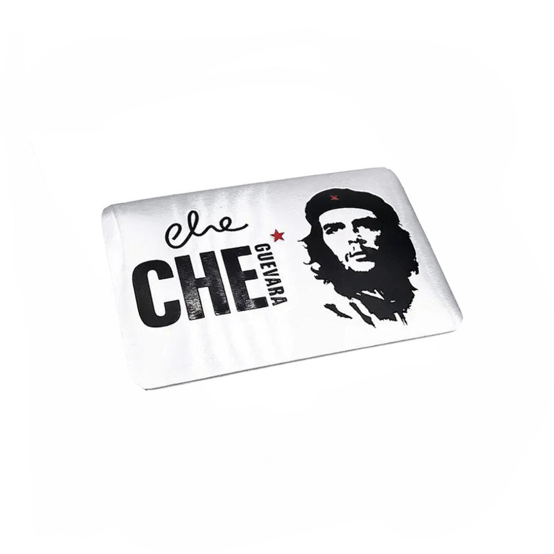 Che Guevara Dikdörtgen Tasarımlı Metal Sticker Etiket 1368
