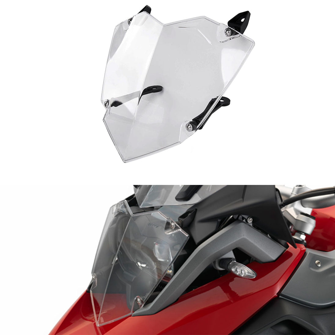 KNMASTER Bmw R 1200 GS Ön Far Koruma Geniş Model Şeffaf Pleksi