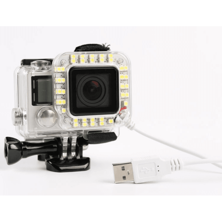 KNMASTER GoPro 40M Housing Uyumlu LED Aydınlatma Çerçevesi