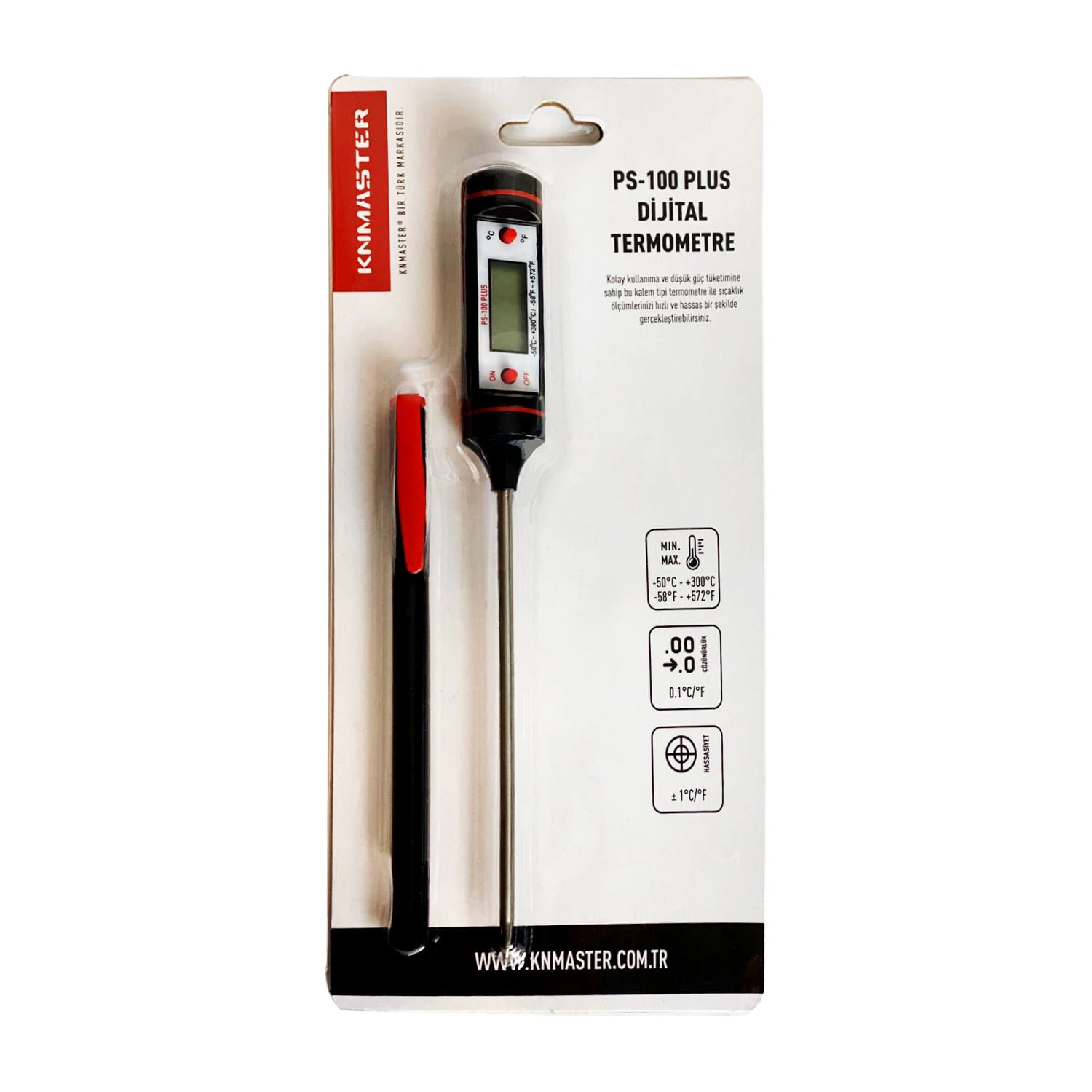 KNMASTER Knmaster PS-100+ Kapaklı Hassas Gıda Termometresi