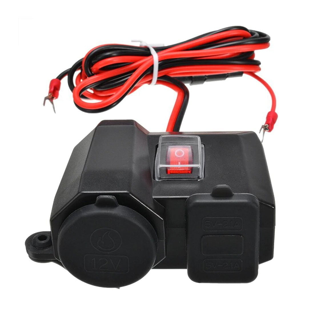 KNMASTER Knmaster USB-310V Dijital Voltmetre Göstergeli Çift Usb Şarj Soketi / Çakmaklık