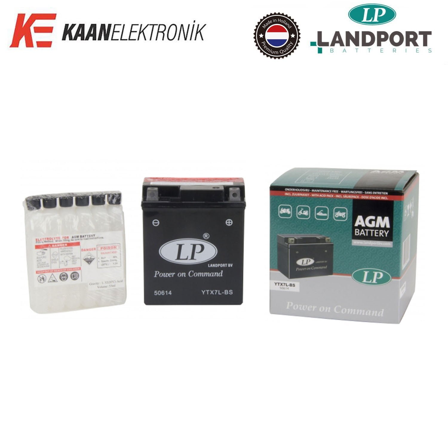 Landport LP YTX7L-BS Motosiklet Aküsü