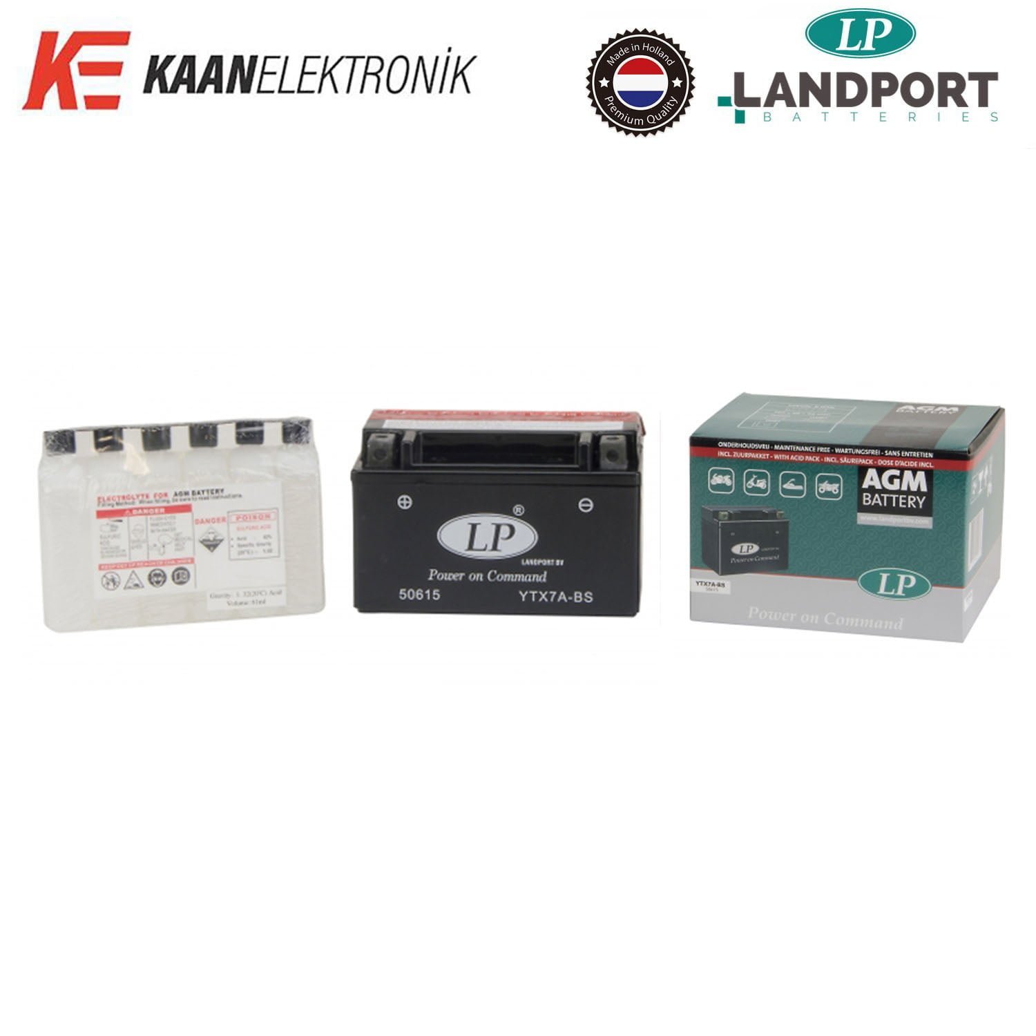Landport LP YTX7A-BS Motosiklet Aküsü