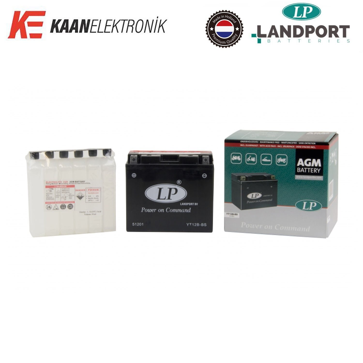 Landport LP YT12B-BS Motosiklet Aküsü
