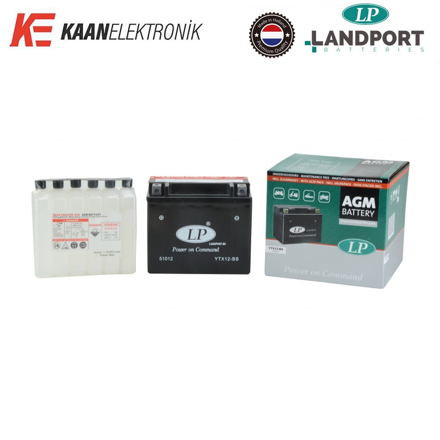 Landport LP YTX12-BS Motosiklet Aküsü