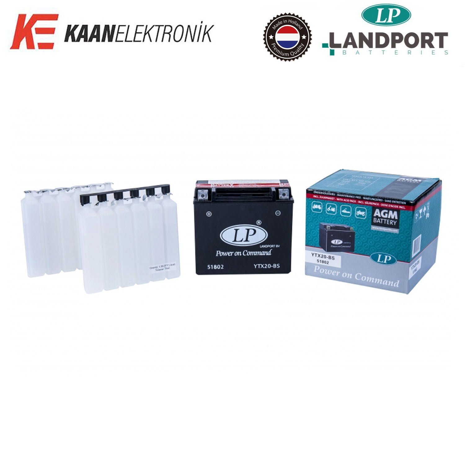 Landport LP YTX20-BS Motosiklet Aküsü